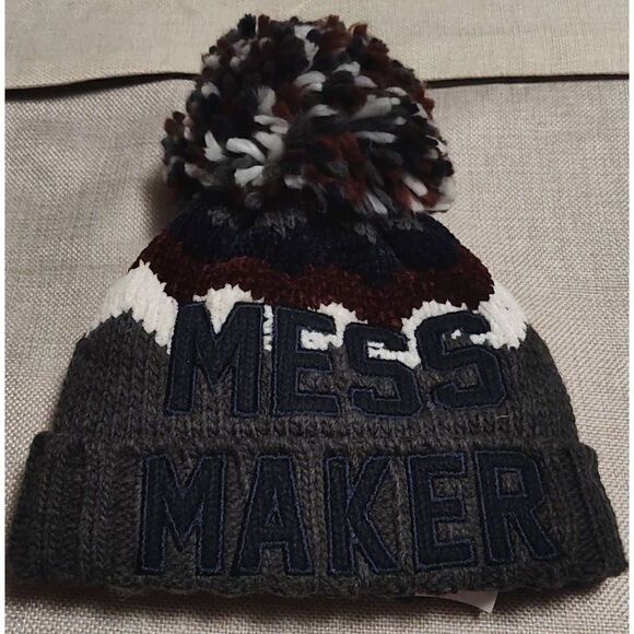 THE CHILDREN'S PLACE TOBOGGAN XS 6-12 mo. MESS MAKER pompom. New no tags. - Picture 1 of 10